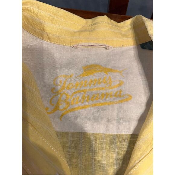 Tommy Bahama Relax Mens XL/TG Long Sleeve Yellow Shirt 100% Linen - Picture 3 of 7